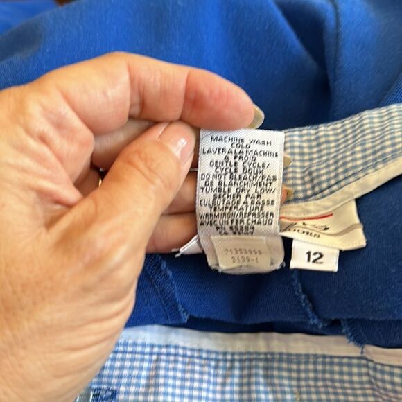 Vintage 80s/90s Talbots David Brooks royal blue high waisted pleat front shorts - Picture 7 of 7